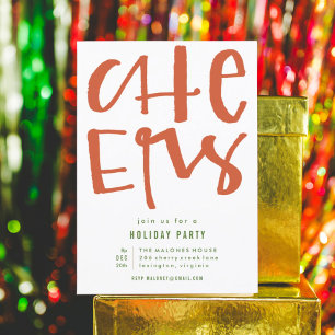 Einladungskarte für Red Cheers Holiday Party Einladung