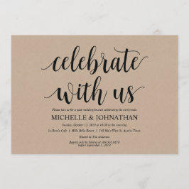 Einladungskarte für Rustic Kraft Post Wedding Einladung