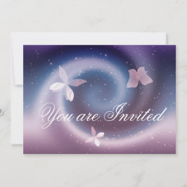 Einladungskarte für Silberschmetterlinge Einladung