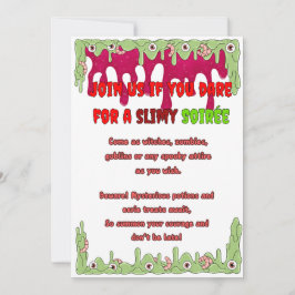 Einladungskarte für Slimy Halloween Einladung