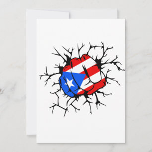 Einladungskarte mit der Flagge von Puerto Rico Einladung