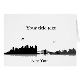 Einladungskarte mit New York Skyline.