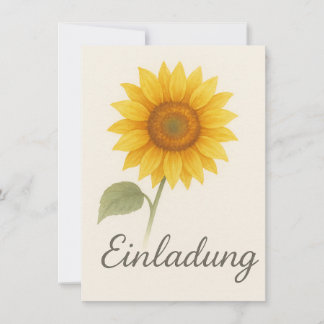 Einladungskarte mit strahlender Sonnenblume Einladung