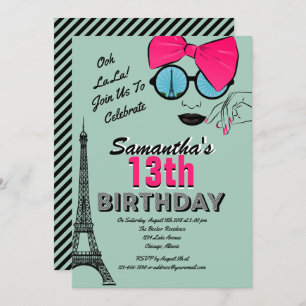 Einladungskarte Paris Geburtstag Einladung