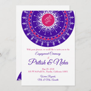 Einladungskarte Rangoli Einladung