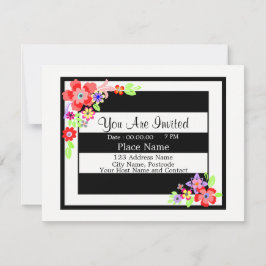 Einladungskarte "Schönes Blumendesign". Einladung