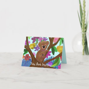 Einladungskarte von Koalas