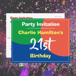 Einladungskarte zum 21. Geburtstag