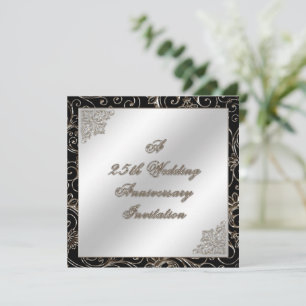 Einladungskarte zum 25. Hochzeitstag Einladung