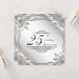 Einladungskarte zum 25. Hochzeitstag Einladung