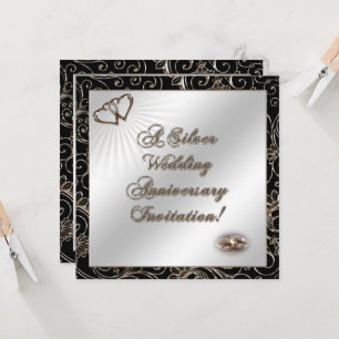Einladungskarte zum 25. Hochzeitstag Einladung