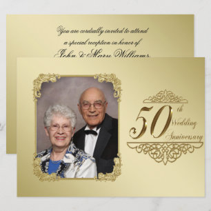Einladungskarte zum 50. Hochzeitstag mit Foto Einladung