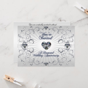 Einladungskarte zum 60. Hochzeitstag Einladung