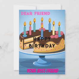 Einladungskarte zum Geburtstag mit einem köstliche Einladung