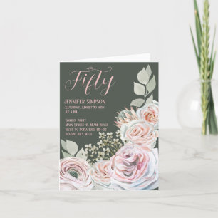 Einladungskarte zum geklappten Geburtstag