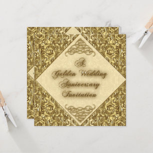 Einladungskarte zum Goldenen Hochzeitstag Einladung