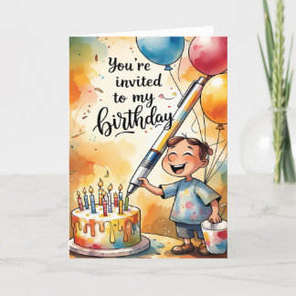 Einladungskarte zum personalisierten Geburtstag