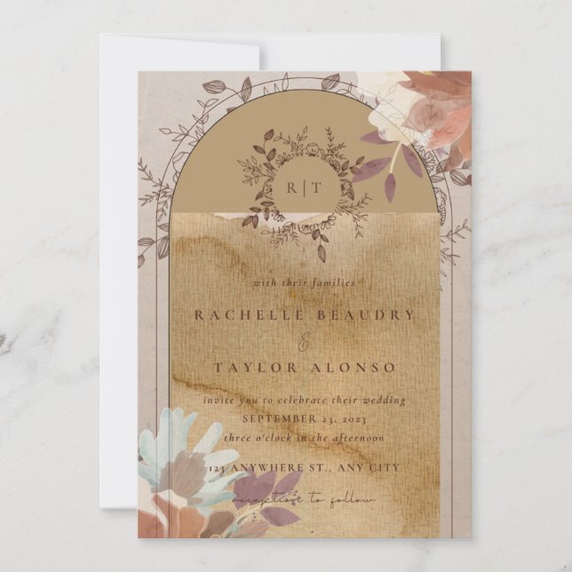 Einladungskarte zum Vintagen Thema Einladung (Vorderseite)