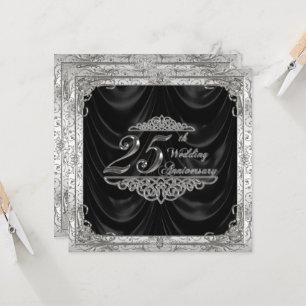 Einladungskarte zur 25. Hochzeitstag-Feier Einladung