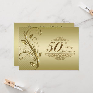 Einladungskarte zur 50. Goldenen Hochzeit Einladung