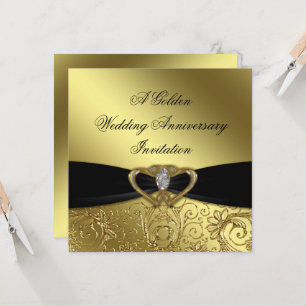 Einladungskarte zur 50. Hochzeitstag-Feier Einladung