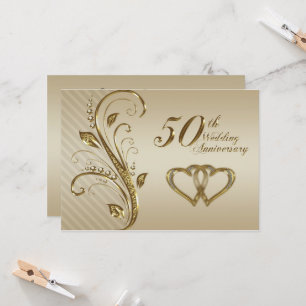 Einladungskarte zur 50. Hochzeitstag-Feier Einladung
