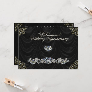 Einladungskarte zur 60. Hochzeitstagfeier Einladung