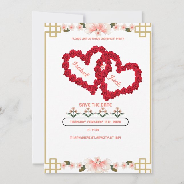 EinladungskarteGröße: 5" x 7" Einladung (Vorderseite)