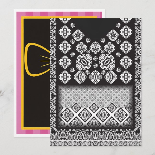 Einladungskarten für Abschluss, Geburtstag und Leb (Vorne/Hinten)