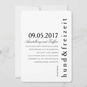 Einladungskarten puristisch