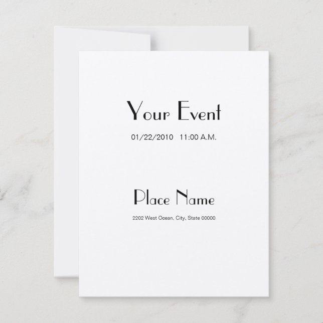 Einladungspapier/Cremfarbe 4,25x5,5 Einladung (Vorderseite)