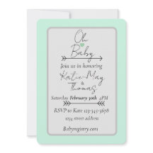 Einladungspfeil zur Babyparty