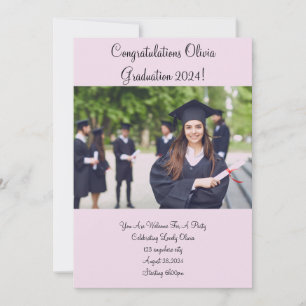 EINLADUNGSPINNEN DER CUSTOM FOTO GRADUATION PARTY SAVE THE DATE