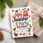 Einladungspostkarte<br><div class="desc">Feiern Sie die Saison stilvoll mit unserem Fest Ugly Sweater Party Watercolor Einladung Vorlage. Tauchen Sie ein in den wahnsinnigen Charme der Aquarellbilder mit urkomisch hässlichem Pullover und herrlichen Weihnachtselementen und schaffen Sie eine Einladung,  die so einzigartig wie Ihr Urlaubssinn ist.</div>