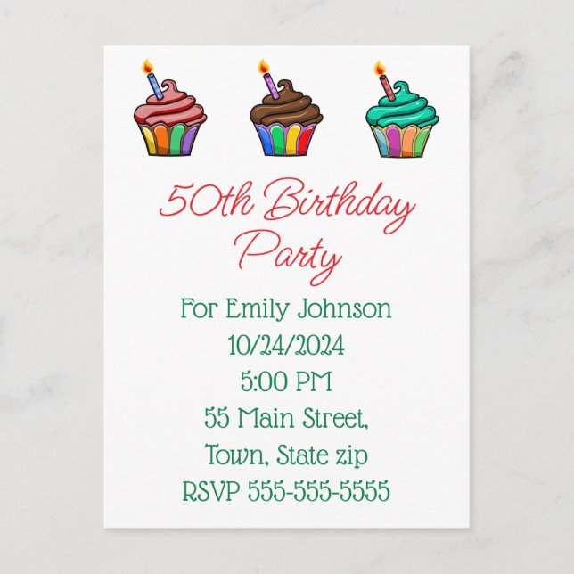 Einladungspostkarte (Vorderseite)