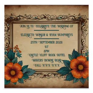 Einladungspostkarte Poster