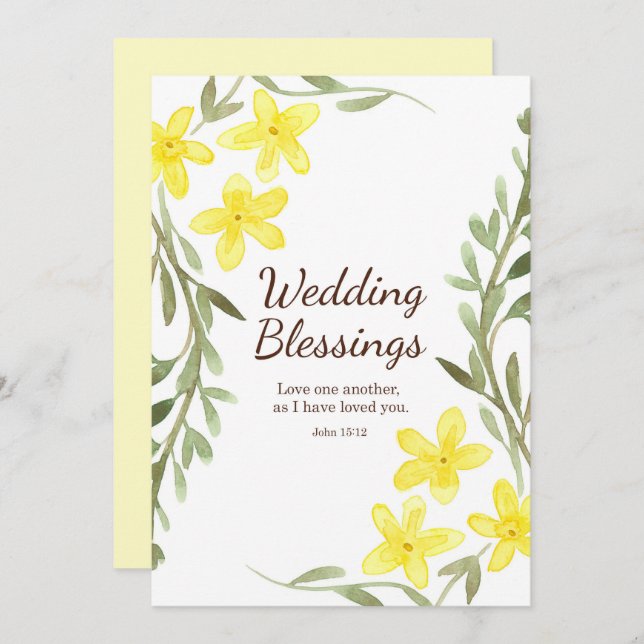 Einladungsschrift Hochzeit John 15 12 Christlich Einladung (Vorne/Hinten)