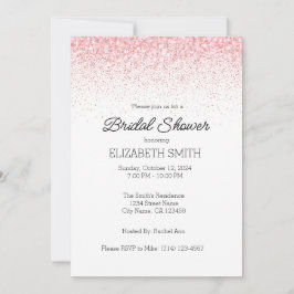 Einladungstablett Rosa Glitter Brautdusche Einladung