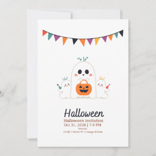 EinladungSüßer Geist Halloween-Einladung 2026  Einladung