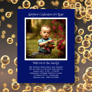Einladungsvorlage für Baby Jungen Adoptionsparty-F Einladung