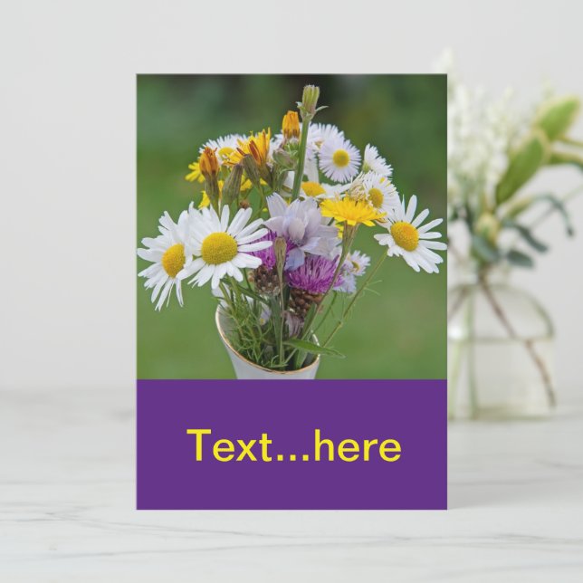 Einladungsvorlage für Hochzeitkarten Einladung (Stehend Vorderseite)