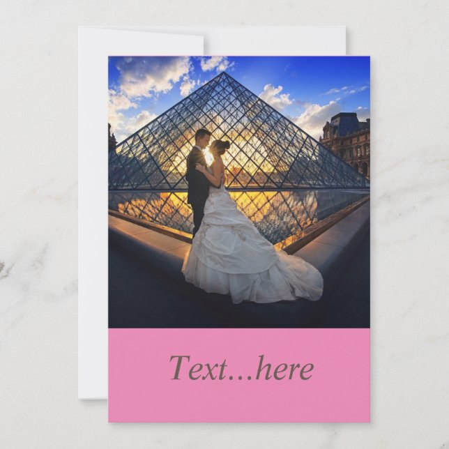 Einladungsvorlage für Hochzeitkarten Einladung (Vorderseite)