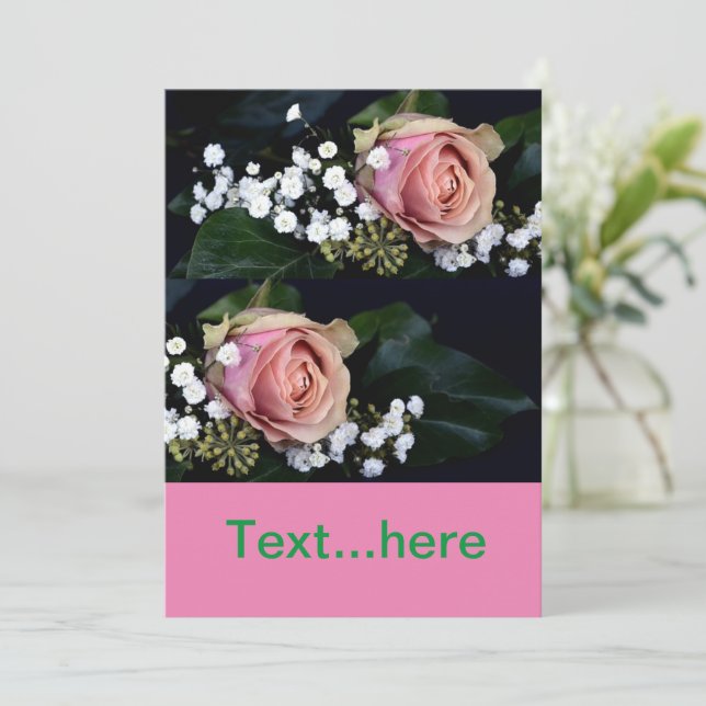 Einladungsvorlage für Hochzeitkarten Einladung (Stehend Vorderseite)