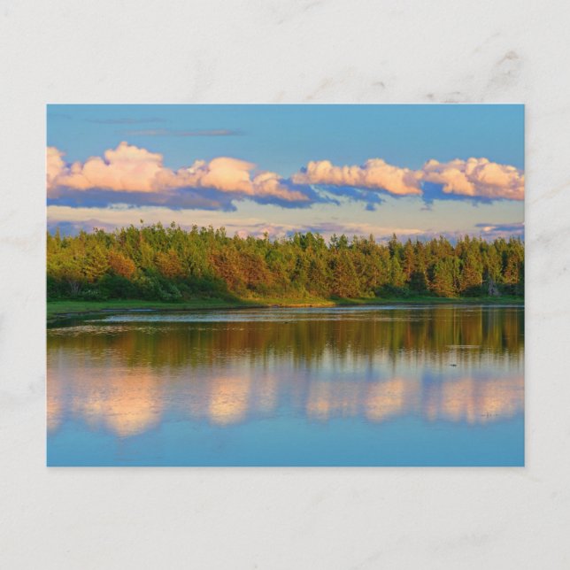 Einlass bei Sonnenuntergang | New Brunswick, Kanad Postkarte (Vorderseite)