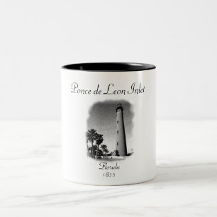 Einlass Leuchtturm Ponce Des Leon, Florida Zweifarbige Tasse