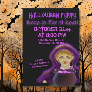 Einlassen für ein Zauberwort-Halloween-Party Einladung