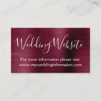 Einlegen der Burgundy Wedding Website Card