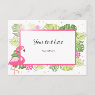 Einlegen der Karte Flamingo Tropical Pink Gold Haw