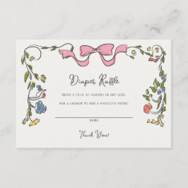 Einlegen des Whimsical Floral Diaper Begleitkarte