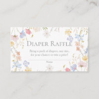 Einleger für Wildblumen-Baby-Party-Windel-Raffle